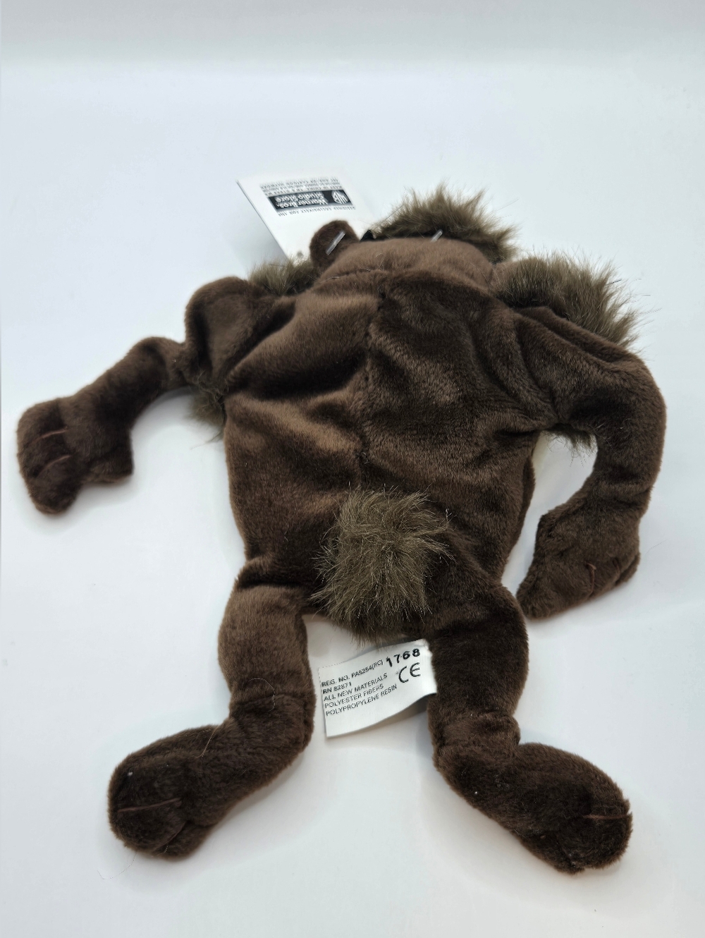 Vintage Taz Tasmanian Devil Plush WB Studio Store 1998 Bean Bag Looney Tunes - Picture 7 of 7
